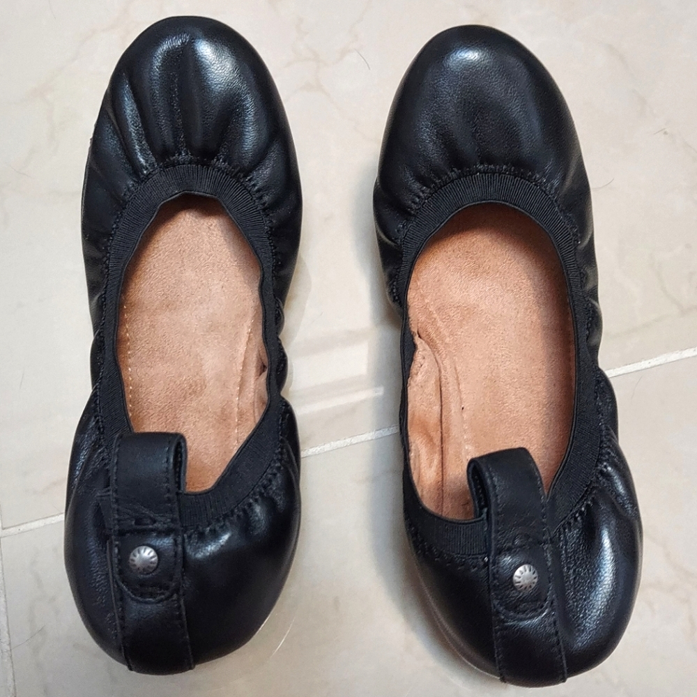 G.H. Bass & Co Black Flats, Faux Leather, Size 6.5, Business Casual Attire